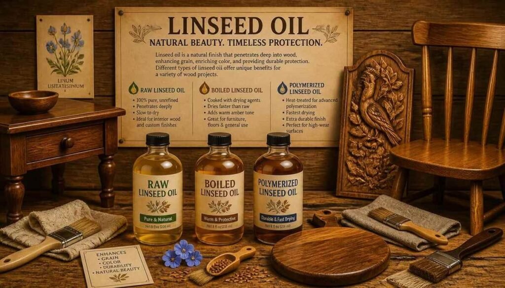 Types of Linseed Oil for Wood Projects